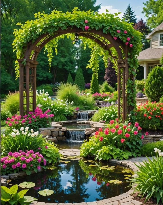 15) Artistic Focal Points for Flower Beds