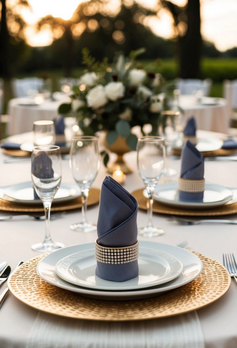 11) Add Coordinating Napkin Rings and Linens