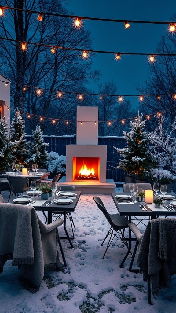 Decorative Fireplaces for Patio Ambience