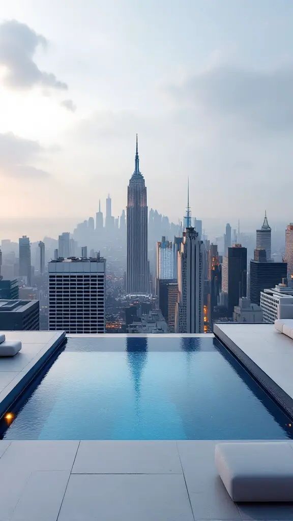27. Small Infinity Pool Overlooking City Skyline