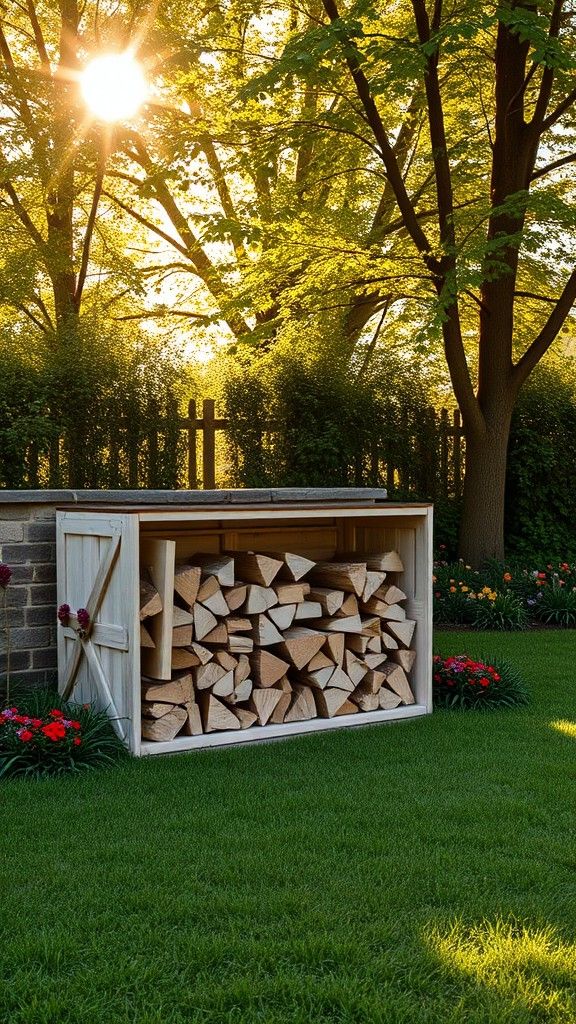 Cozy Firewood Storage Ideas for the Yard