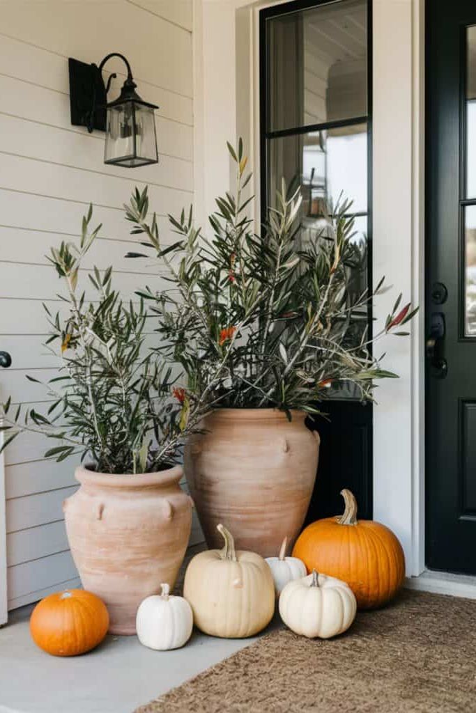18. Mediterranean-Inspired Autumn Porch