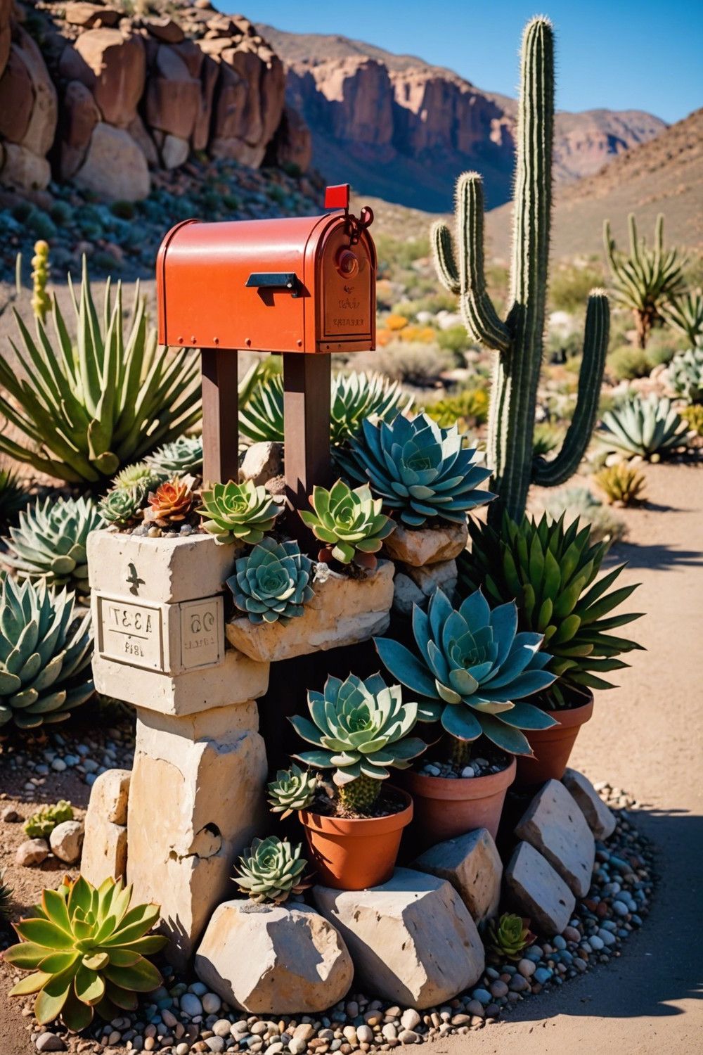 Southwest-Style Desert Mailbox Garden