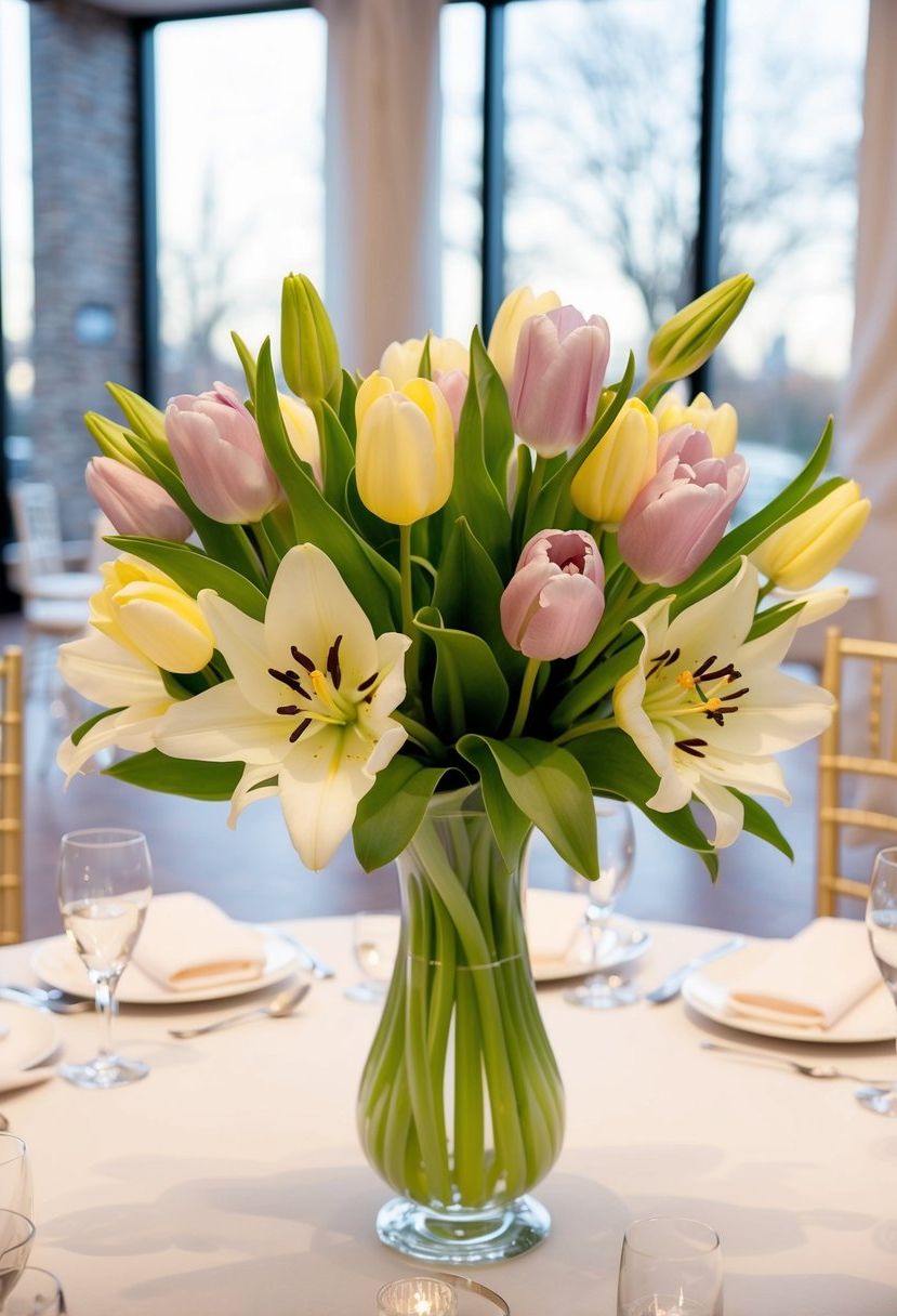 11) Soft Pastel Tulip and Lily Looks