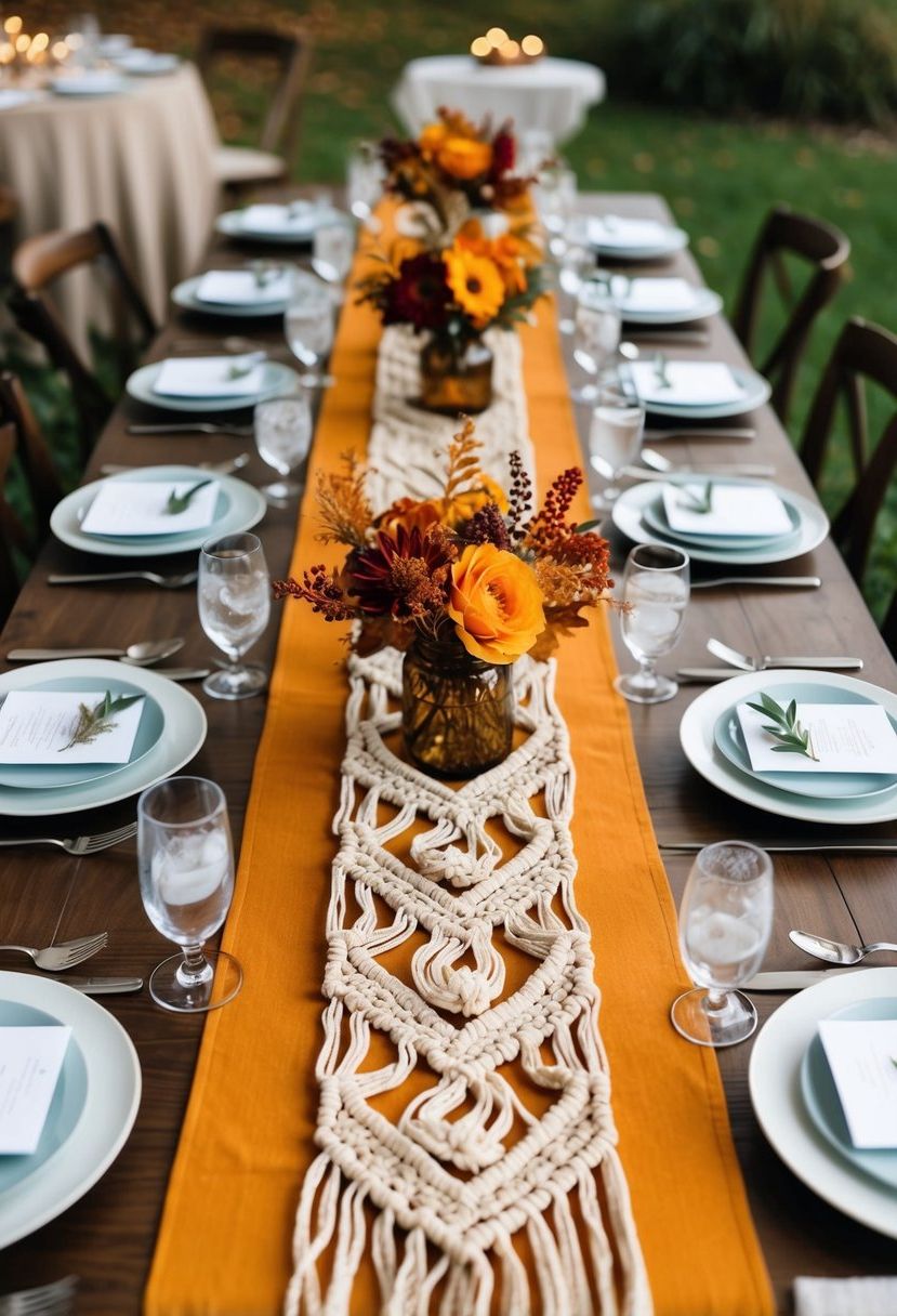 1) Macrame Table Runner Ideas
