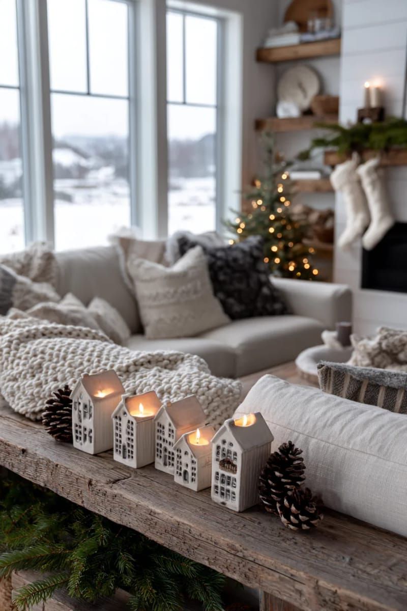 16. Ceramic Houses And Tea Lights For A Cozy Village - photo 2