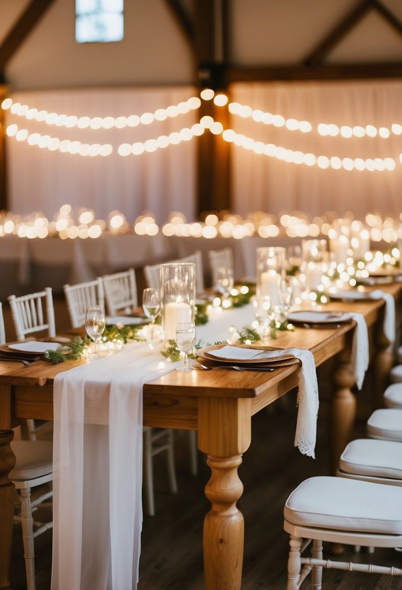 11) Outline Table Edges With Fairy Lights