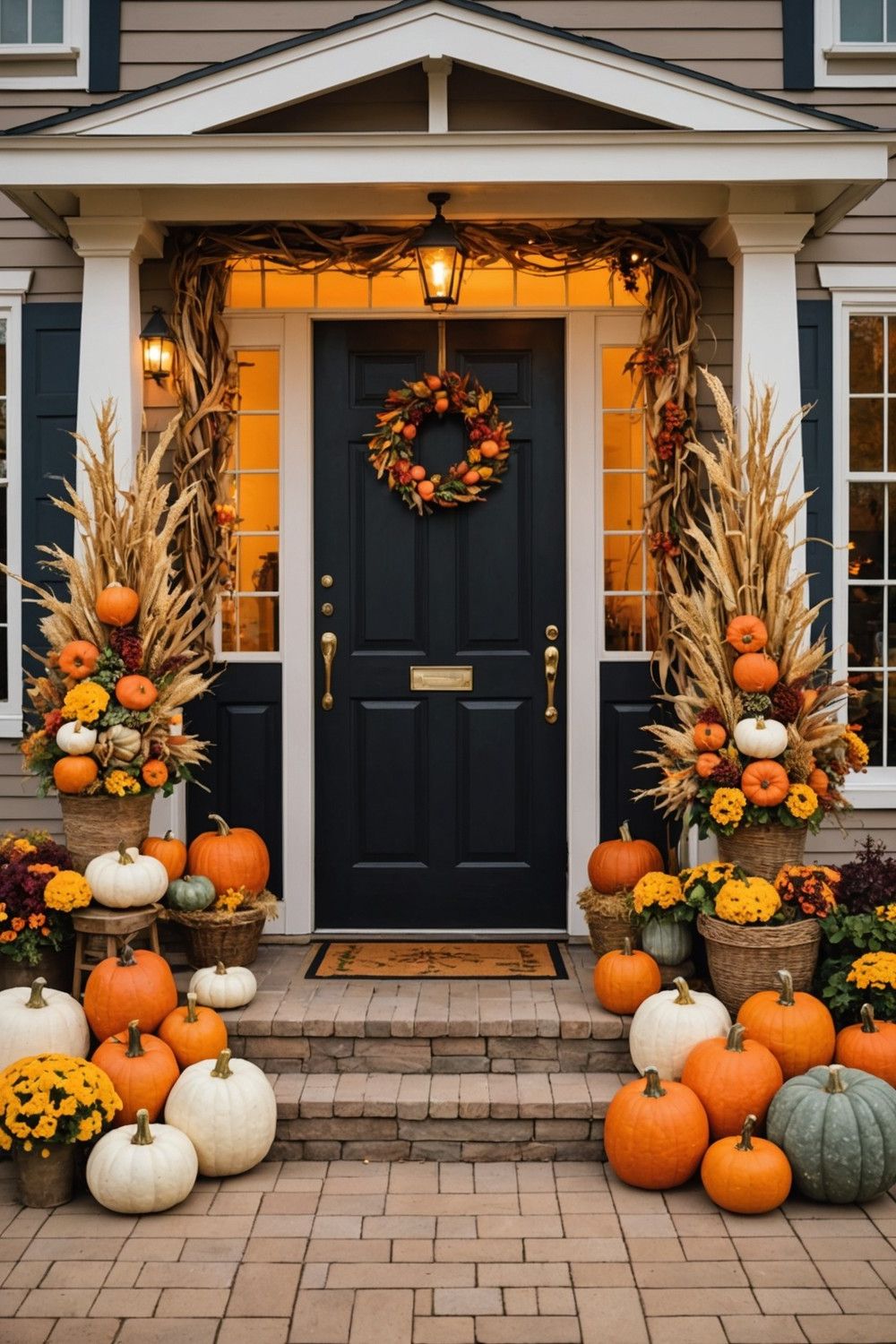 Harvest-Themed Decor for Fall Yards