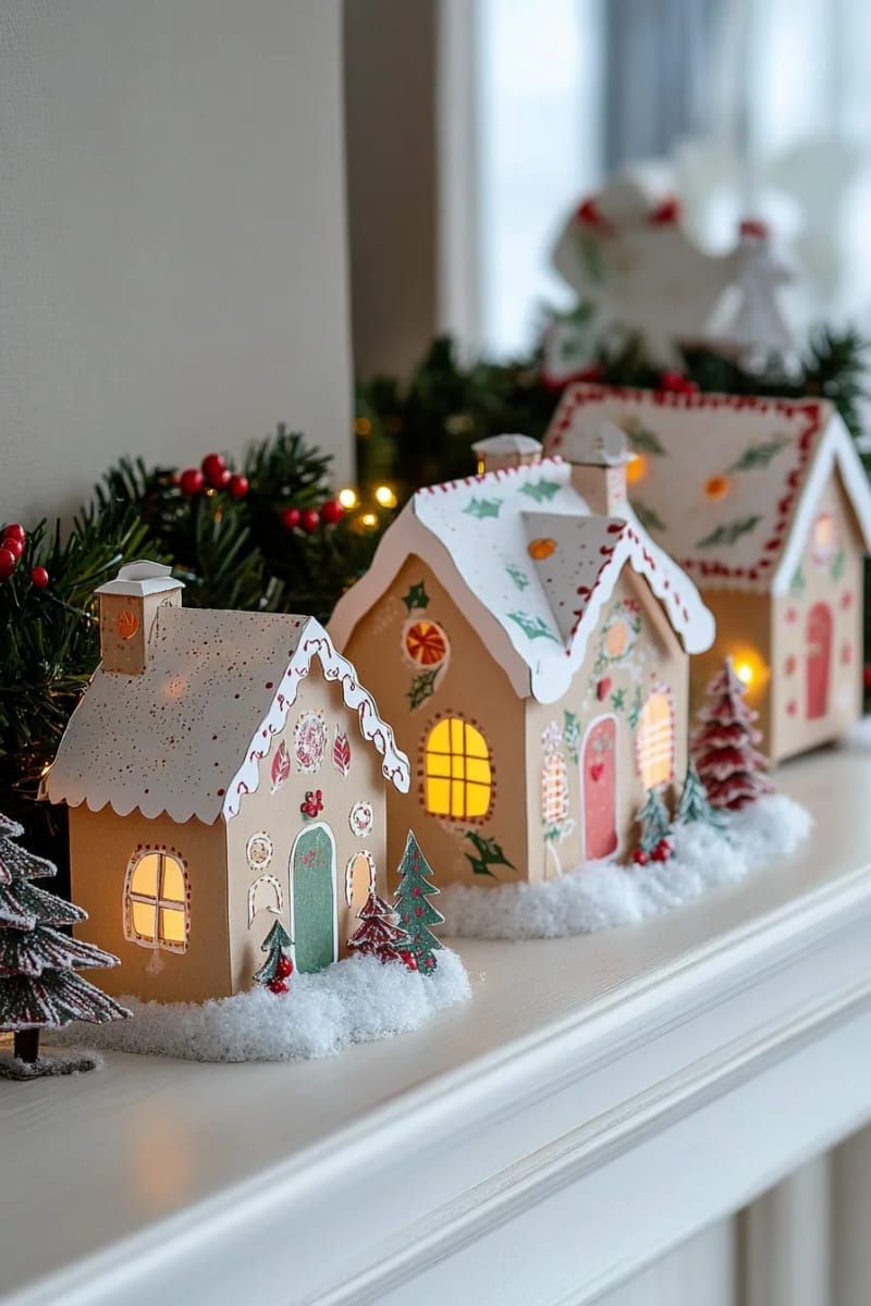 16. Paper Gingerbread Village with LED Lighting - photo 2