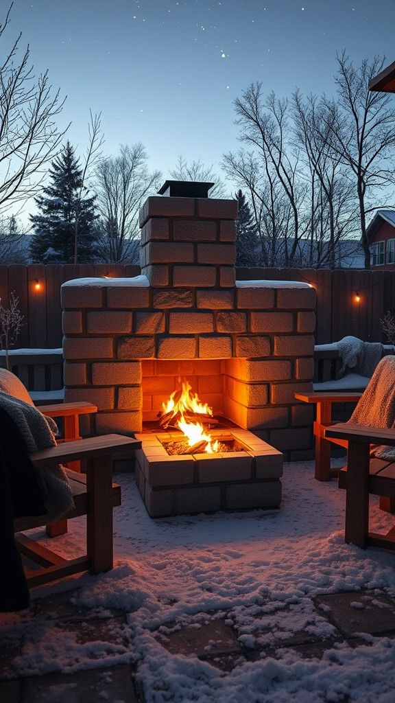 DIY Concrete Block Fireplace Build