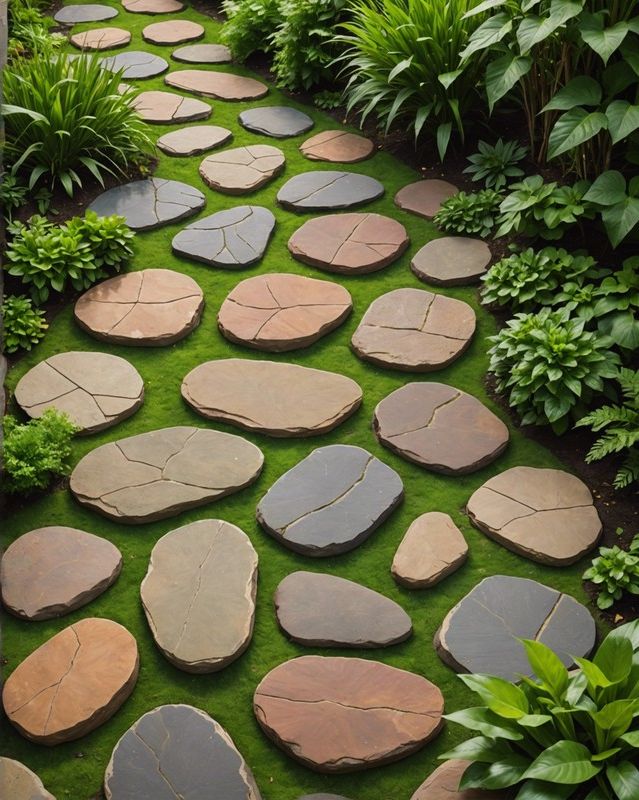 Flagstone Stepping Stone Paths