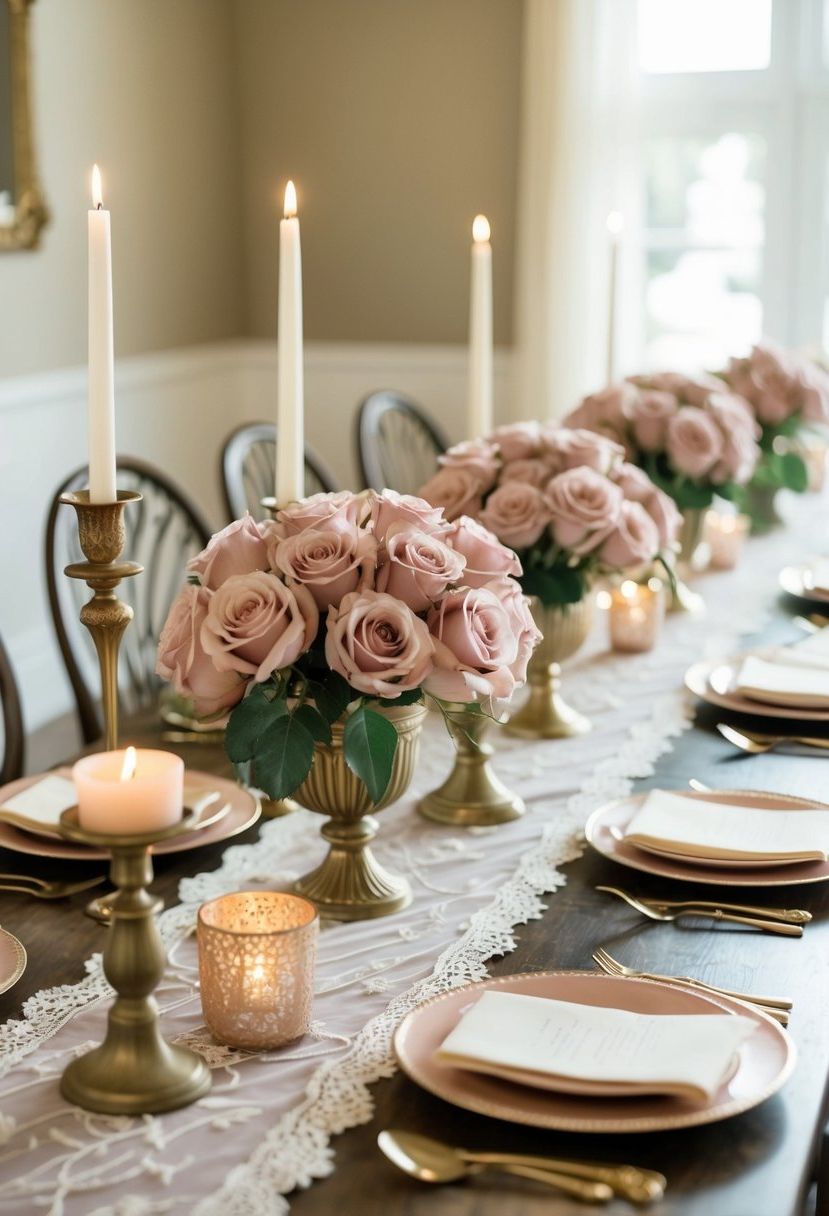 Transform Your Wedding with 15 Dusty Pink Table Decor Ideas!