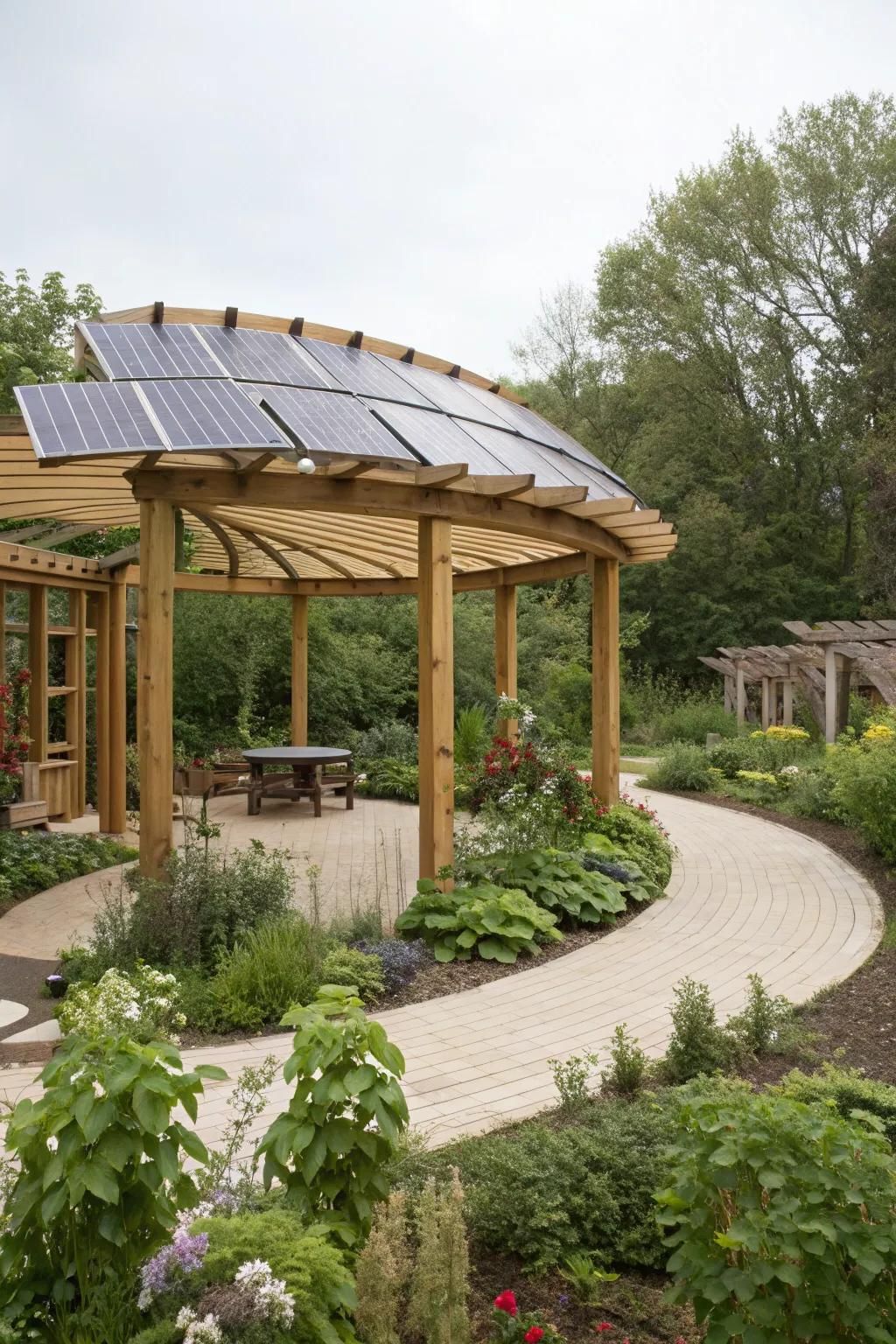 Solar-Powered Pergola Design