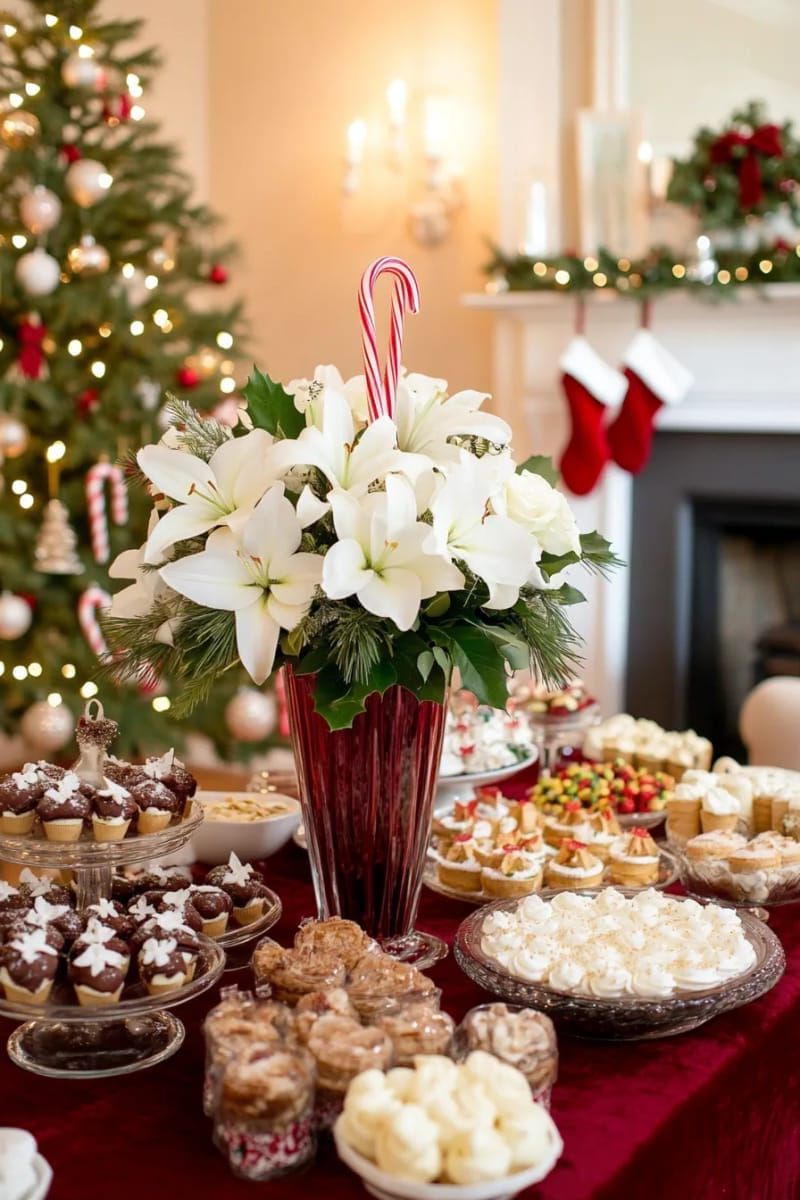 21. Peppermint Stick Vase for Fresh White Flowers