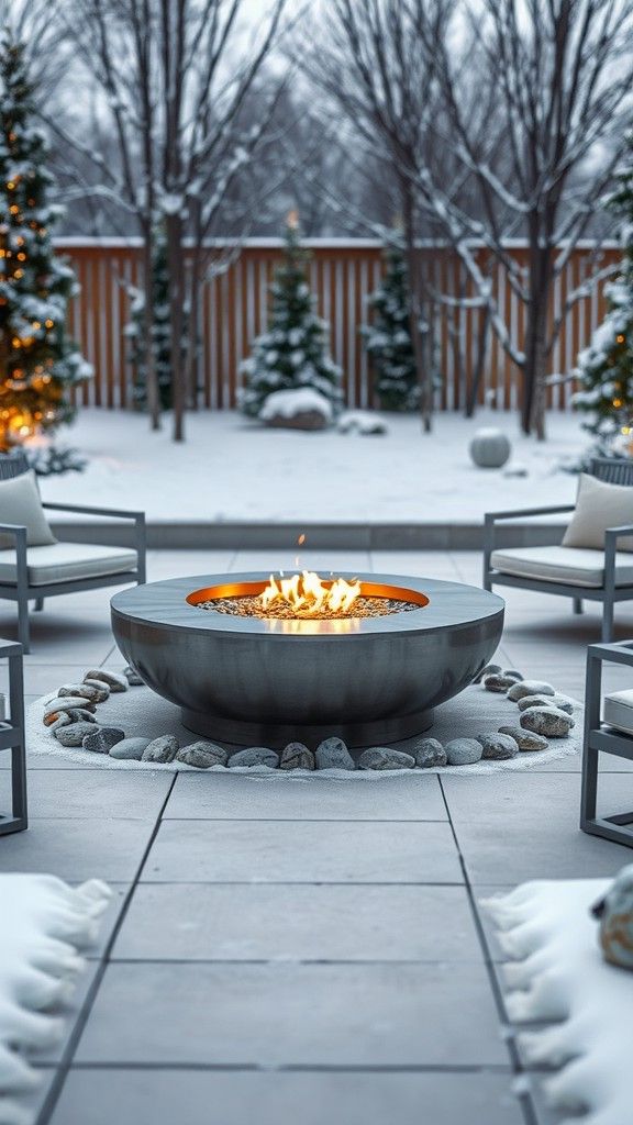Sleek Modern Steel Fire Pits for Patios