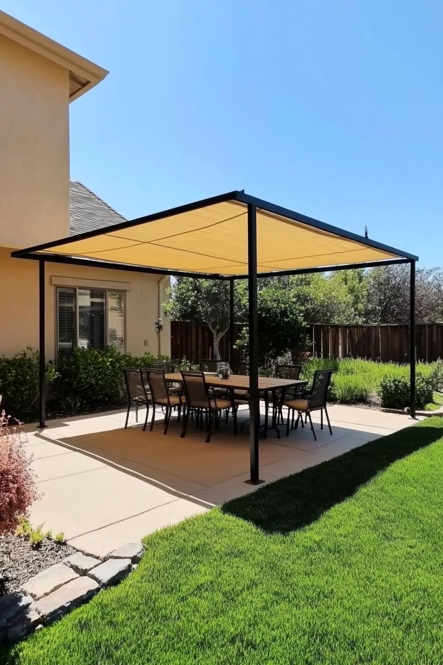 14. A Shade Canopy for Patio Comfort