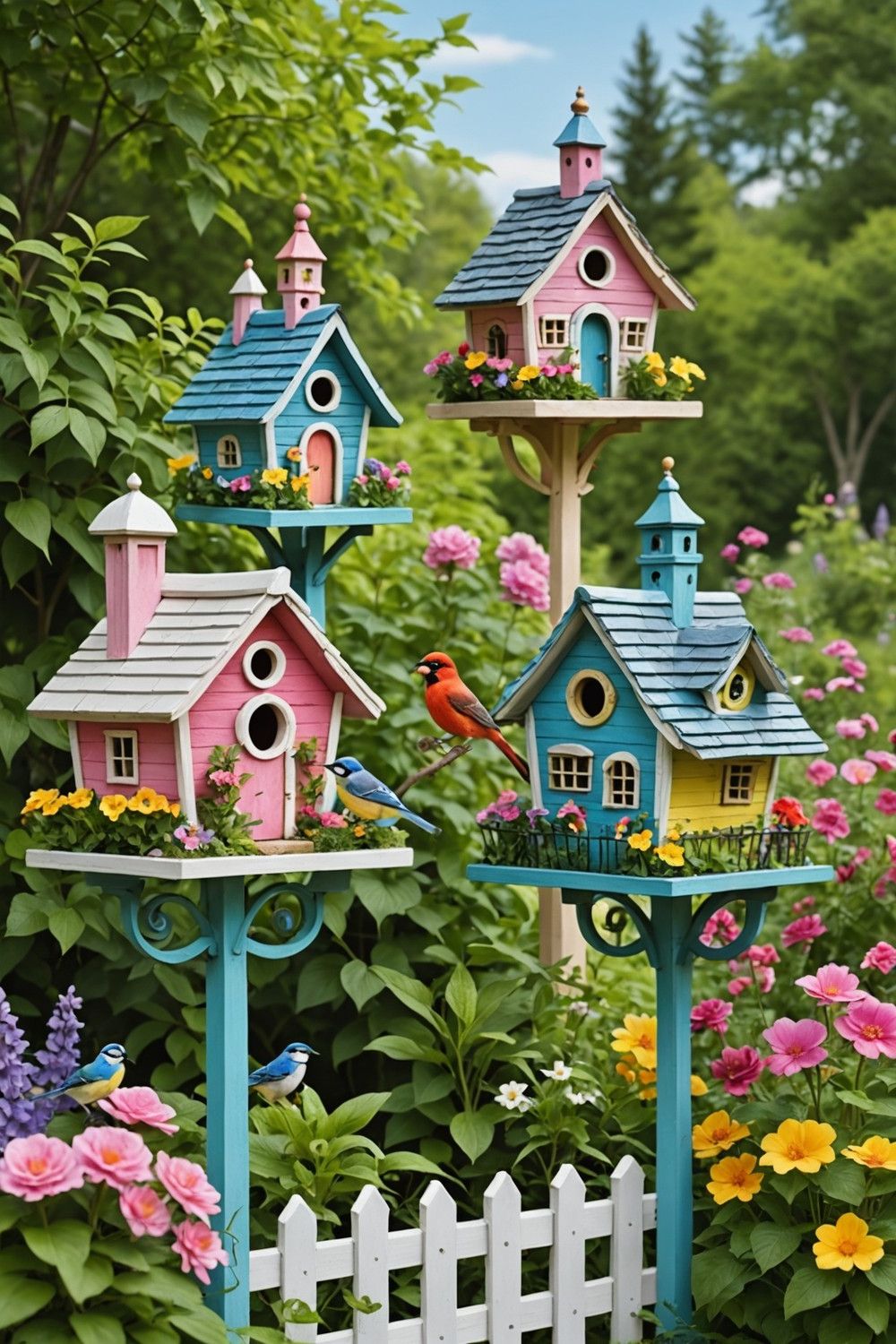 Adding Birdhouses and Feeders