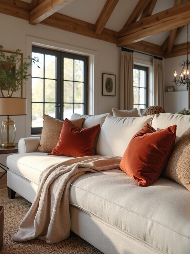 Add Rust and Copper Throw Pillows