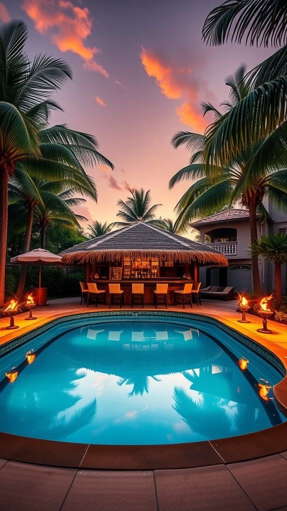 Tiki Bar Ideas for a Tropical Pool Party