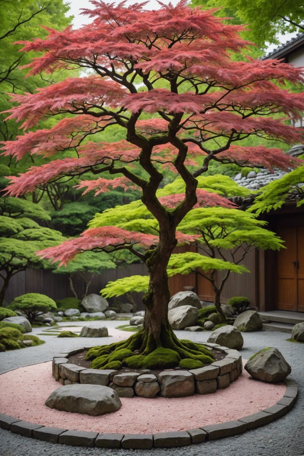 Cherry Blossom and Japanese Maple Trees