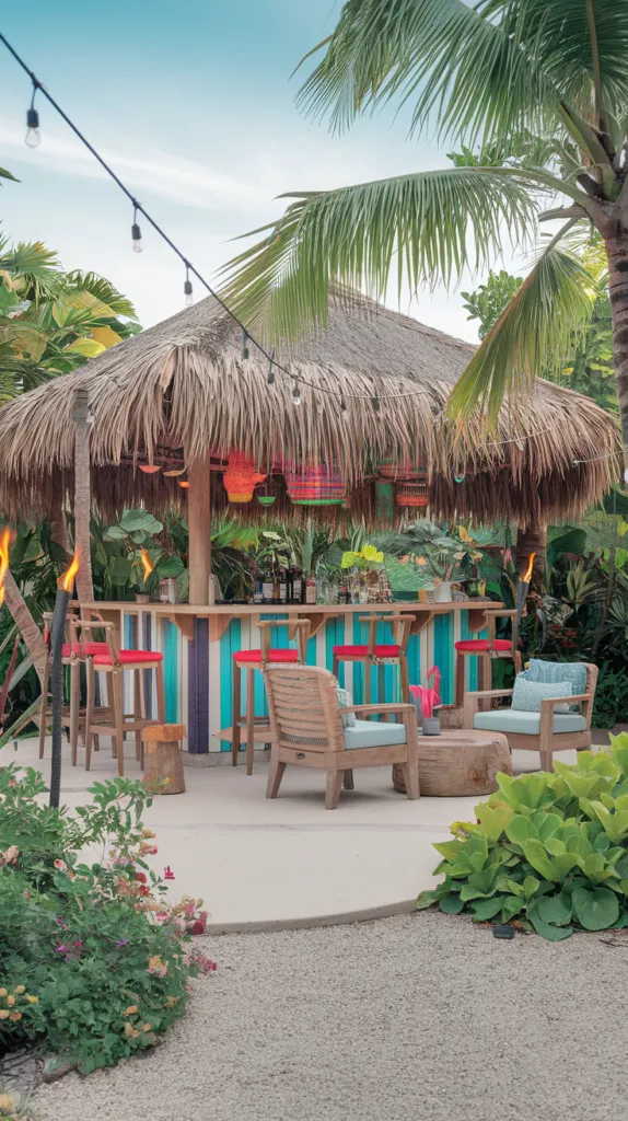 16 Build a Tiki Bar Drink Station