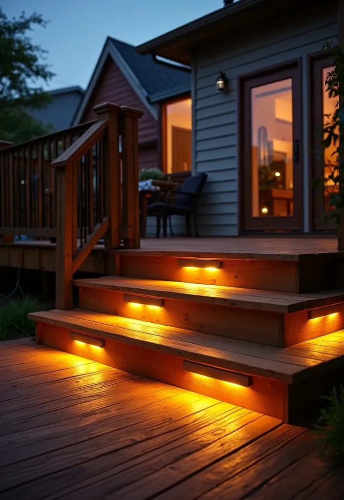 LED Strip Lights Under the Deck