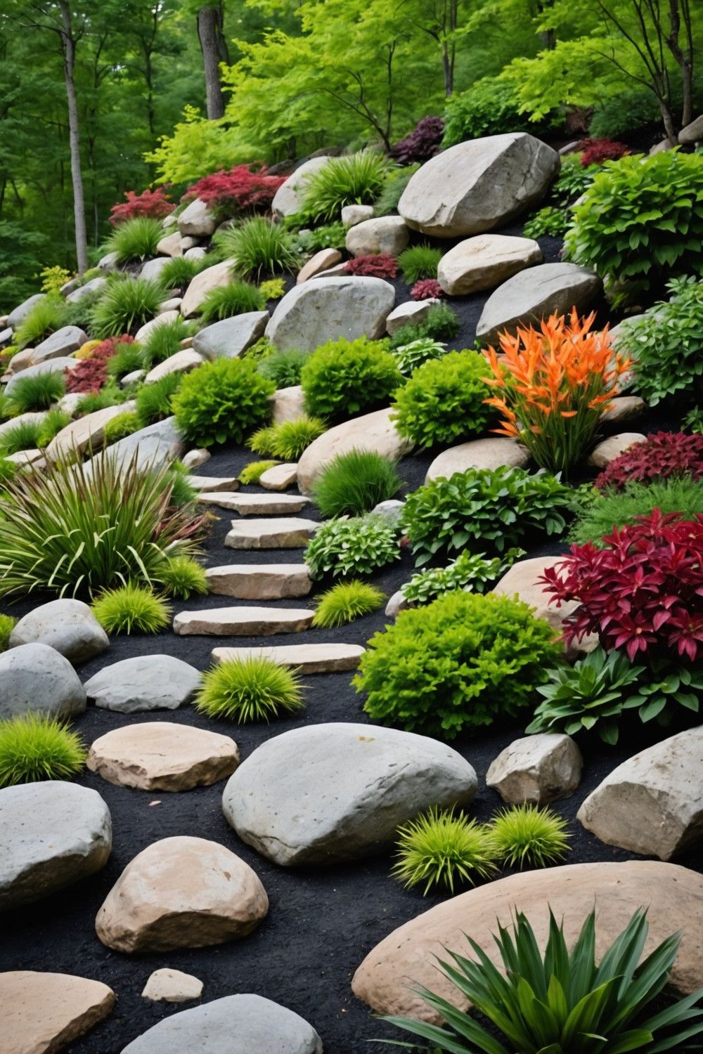 Arranging Boulders in the Yard