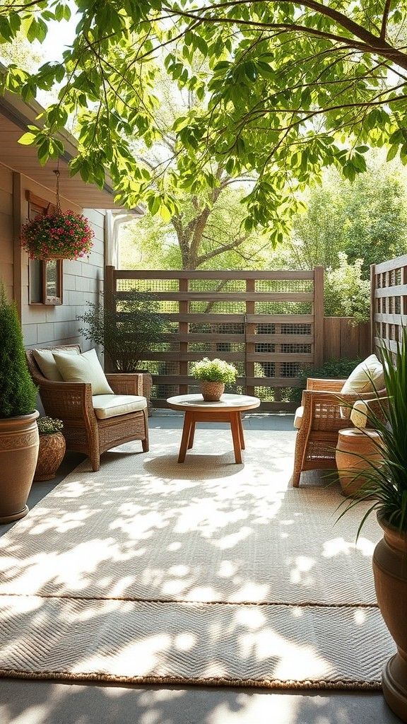 8 Define Zones with Outdoor Rugs