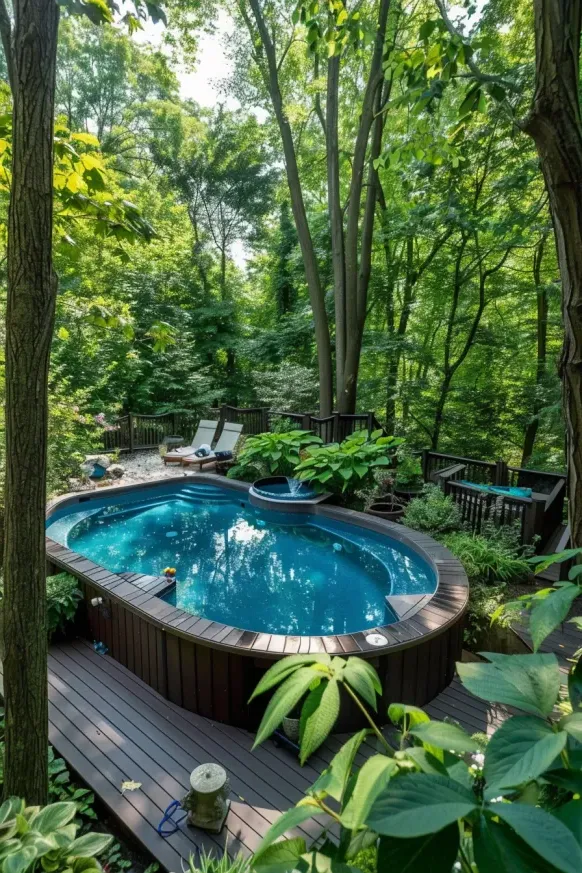 Wooded Hideaway for Poolside Relaxation
