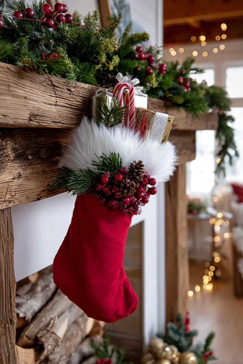 11. Cranberry and Pine Garland Trim