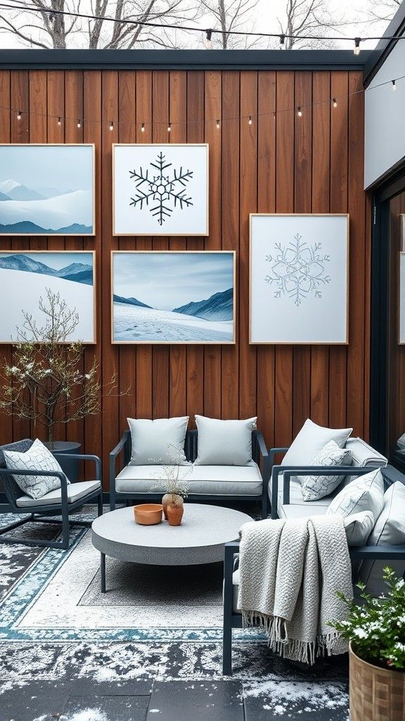 Contemporary Winter-Themed Wall Art