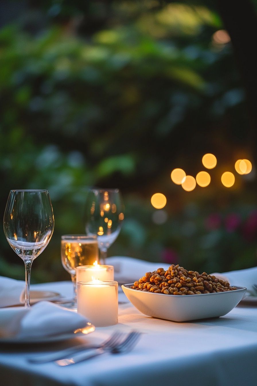 3. Set a Cozy Mood with Candlelit Tables