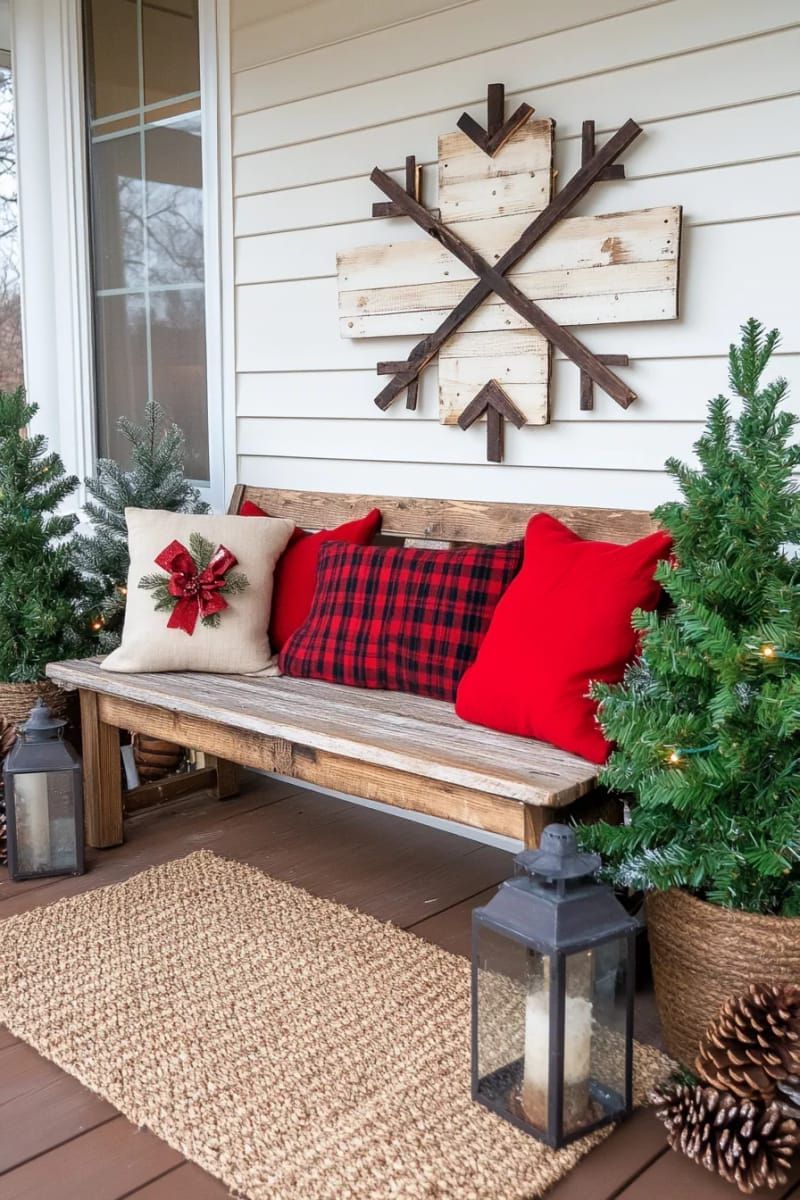 12. Popsicle Stick Snowflake Wall Art