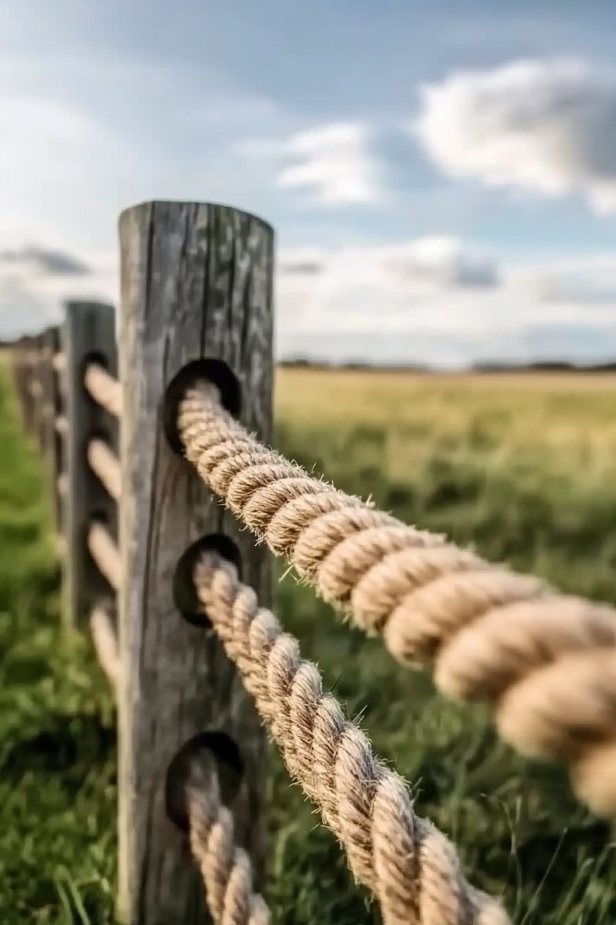 13. Add Coastal Style with Rope Fencing