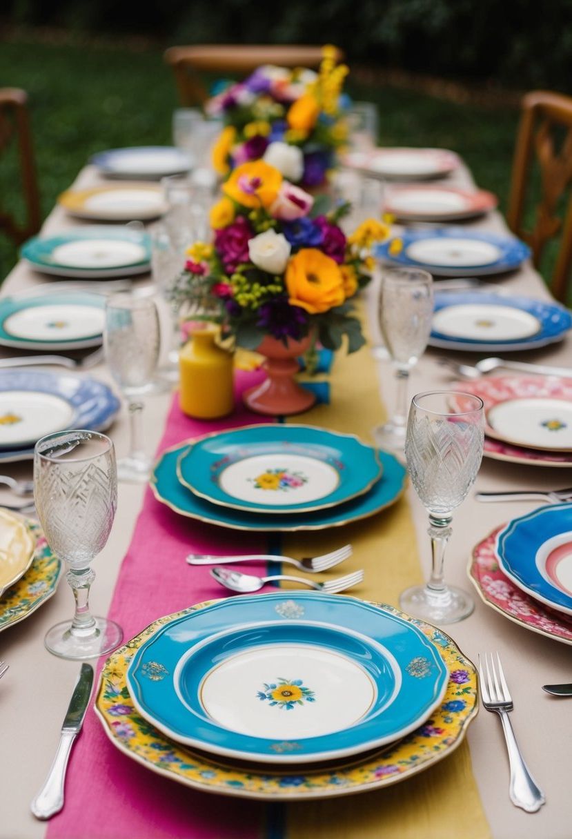 2) Mix-and-Match Vintage China