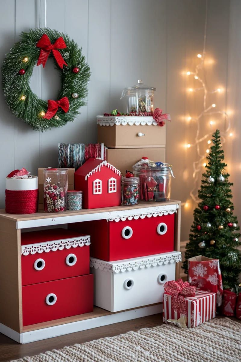 8. Gingerbread House Craft Storage Boxes - photo 2