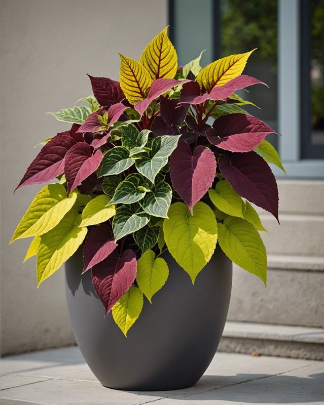 Geometric Coleus Planter Ideas