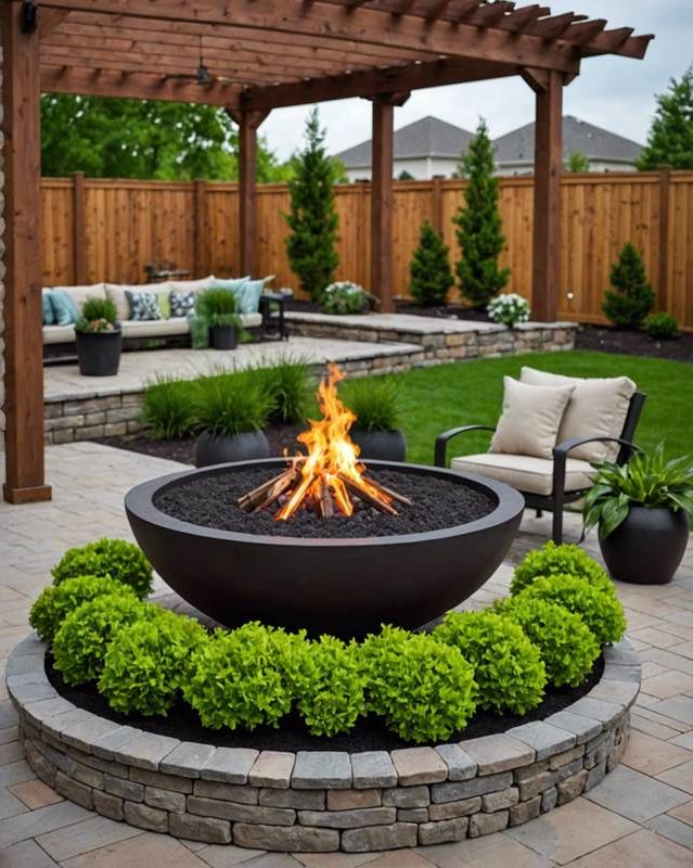 Fire Pit Planter Combinations