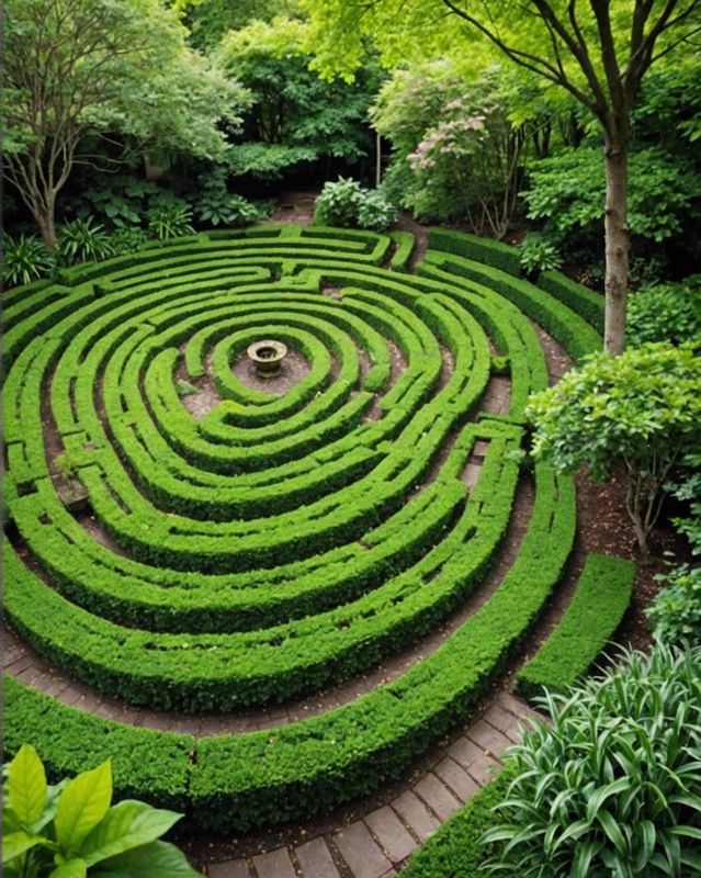 Winding Labyrinth Path Design