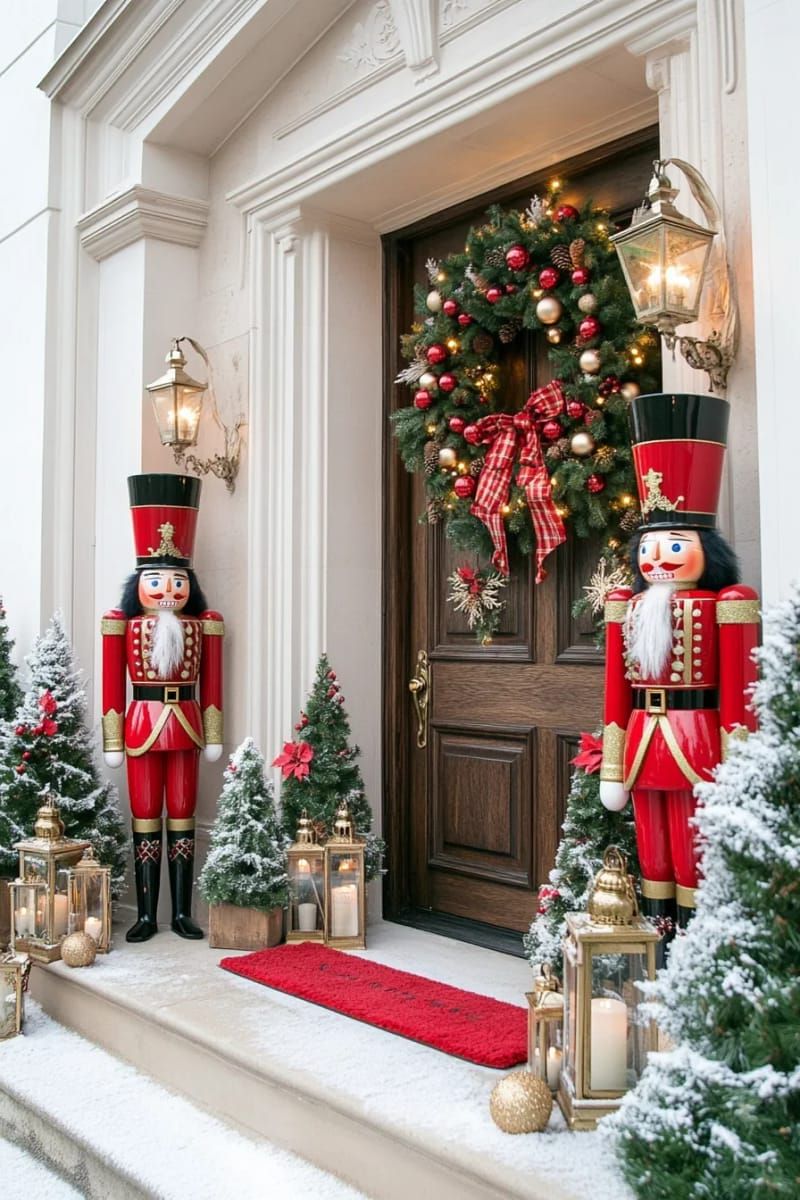 11. Nutcracker Figures Flanking the Front Door - photo 2