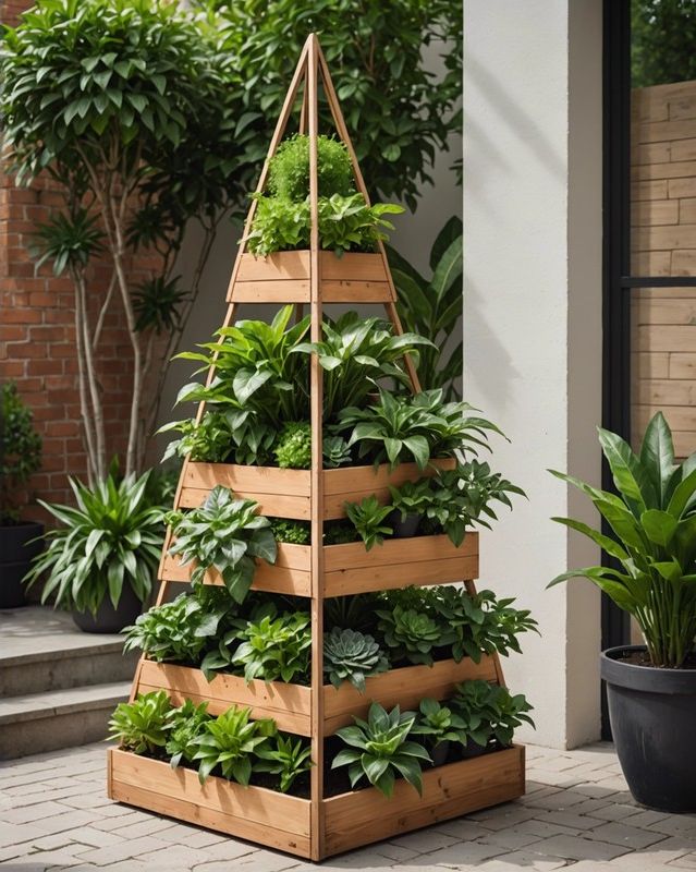 Pyramid-Style Planters