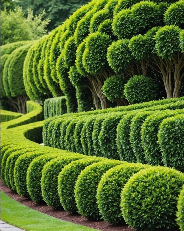 Low Boxwood Hedge Border