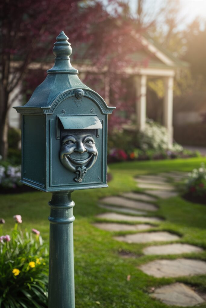 Mailbox with a Decorative Knocker