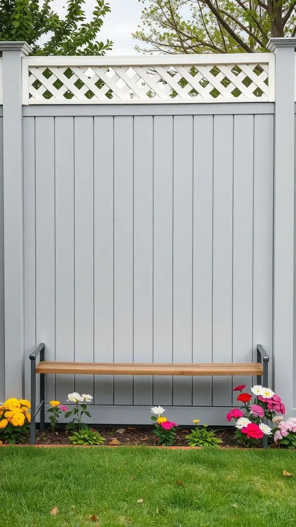 5. Privacy Fence With a Lattice Top