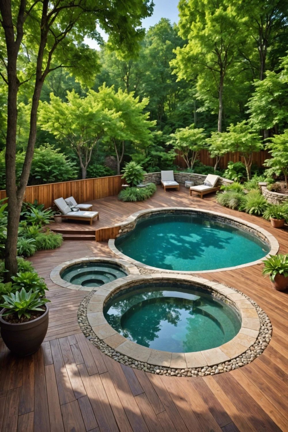 Wooden Deck with Natural Accents for a Rustic Feel