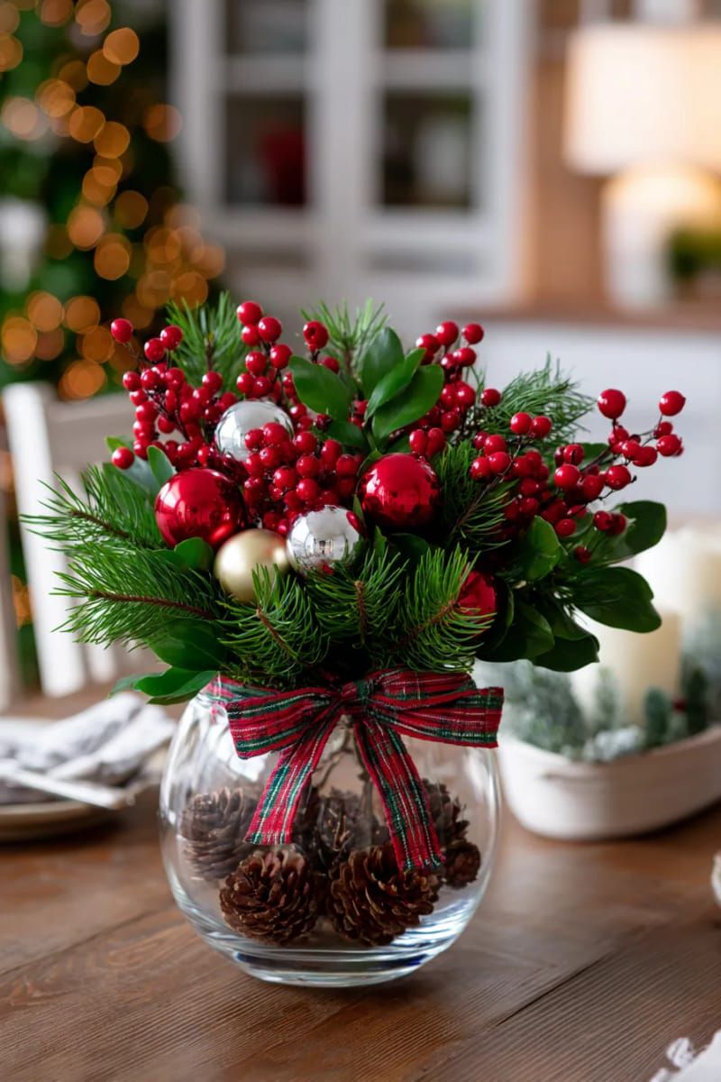 15. Red-and-Green Plaid Ribbon Display - photo 2
