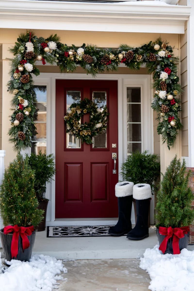 8. Santa Boots Peeking Over the Doorframe - photo 3