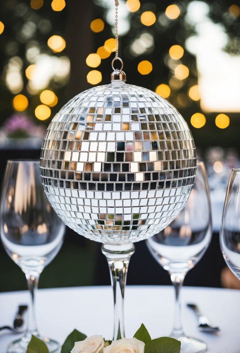 8) Disco Ball Wine Glass Charms