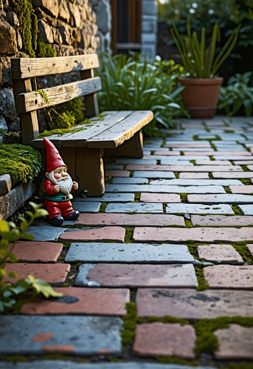 Vintage-Style Brick Patio