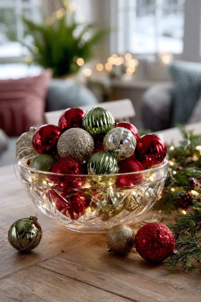 2. Ornament and Light-Filled Glass Bowl - photo 2